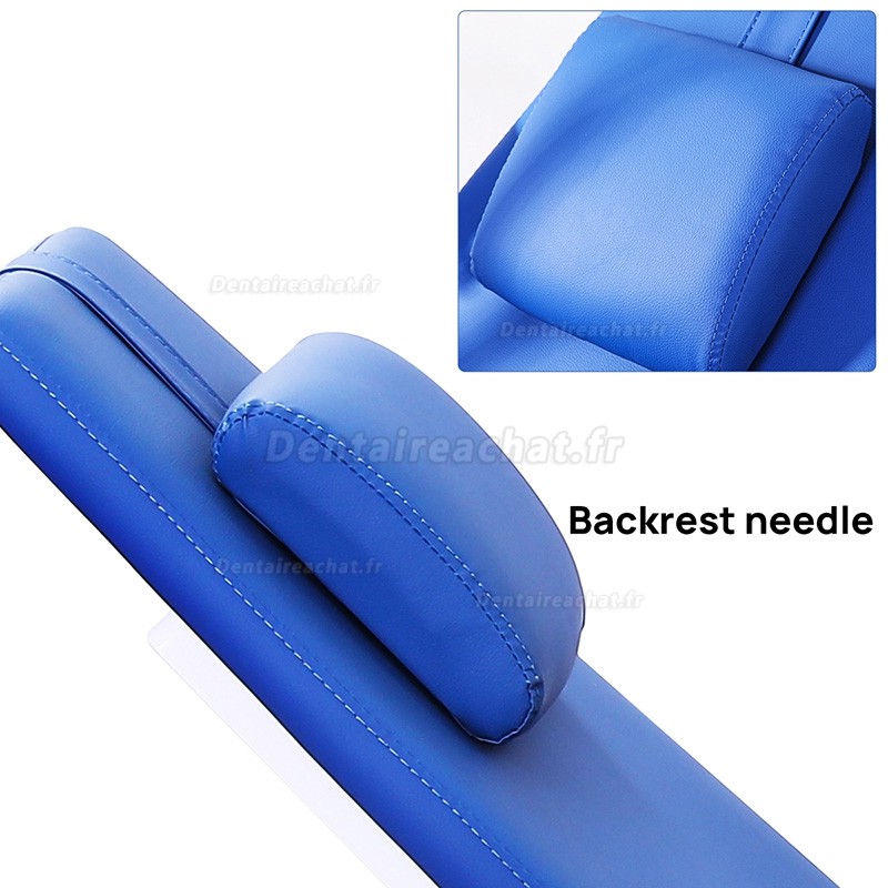 Fauteuil dentaire portable et pliable avec éclairage LED, turbine à air et plateau dentaire